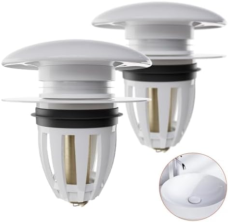 Lsnisni 2-Piece Universal Bathroom Sink Stopper 2 in 1 System
