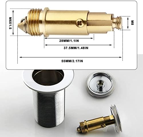 2-Piece Sink Stopper Replacement for Bath Joined Drains