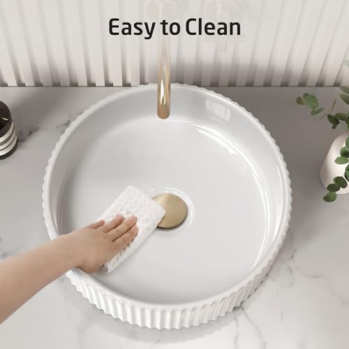 KES Sink Drain with Strainer Basket Hair Catcher Matte Black Vessel Sink