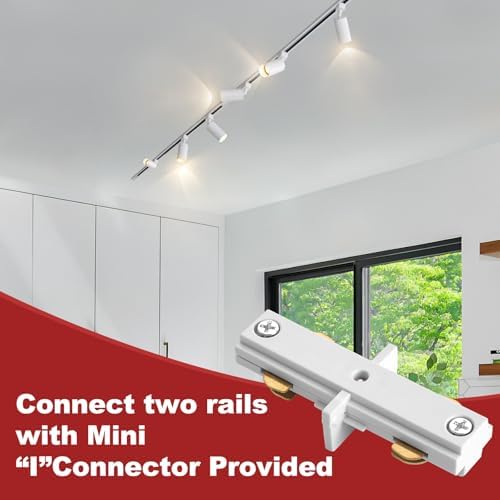 6 Light GU10 Track Lighting Kit with 66FT H Track Rails