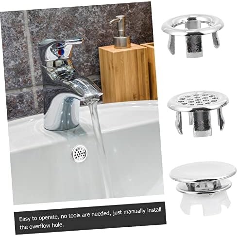 OSALADI 30 Pcs Overflow Hole Kitchen Sink Basin Trim Cover Set