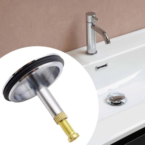 Copper and Stainless Steel Sink Drain Stopper with Rotating Switch Design