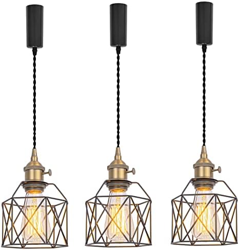 Sturdy Metal Pendant Light Set with Adjustable Cord