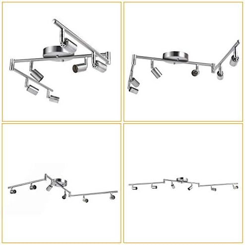 AIBOO 6-Light Adjustable Track Lighting Kit