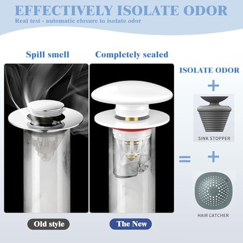 Ceramic Sink Drain Stopper Effortless Odor Control