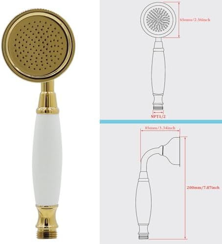 Traditional Telephone Style Brass Handheld Showerhead