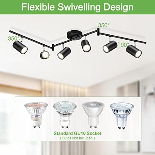Modern 6-Light Track Lighting Kit