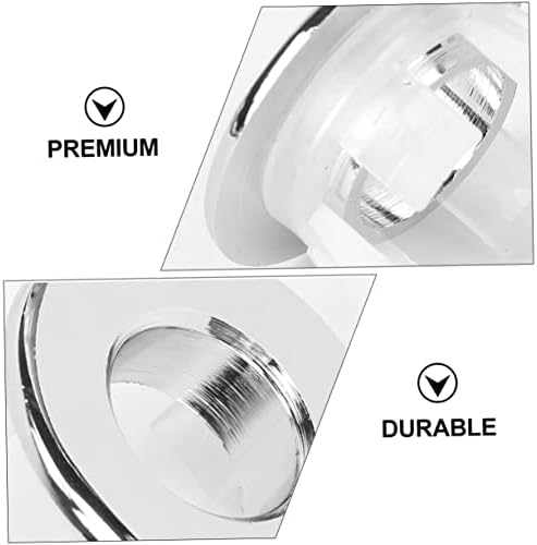 NULYLU 8-Piece Ceramic Sink Drain Cover Prevent Overflows with Silver Plates