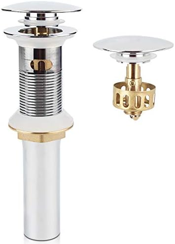 Pop Up Sink Drain with Overflow Chrome