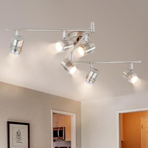 6-Piece 3000K Warm LED Track Lighting Fixtures