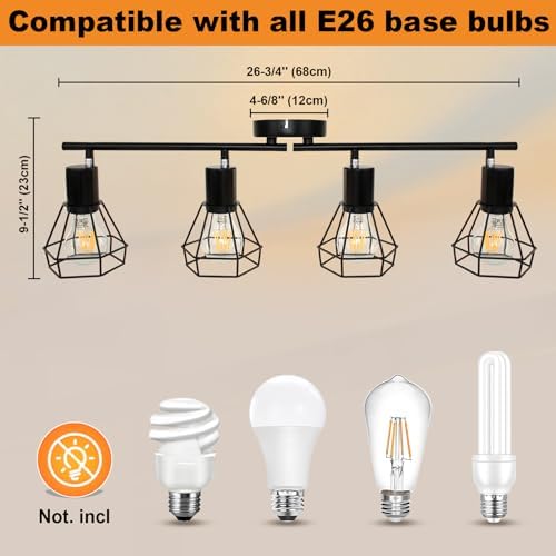 4-Light Adjustable LED Track Lighting Kit