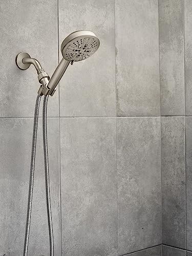 Muen Hydro Energetix Spot Resist Detachable Brushed Nickel Handheld Shower Head