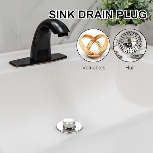 Copper Sink Drain Stopper with Hair Catcher for Bathroom Kitchen