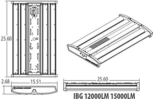 Compact LED High Bay - 12L MVOLT Equivalent 77W12V