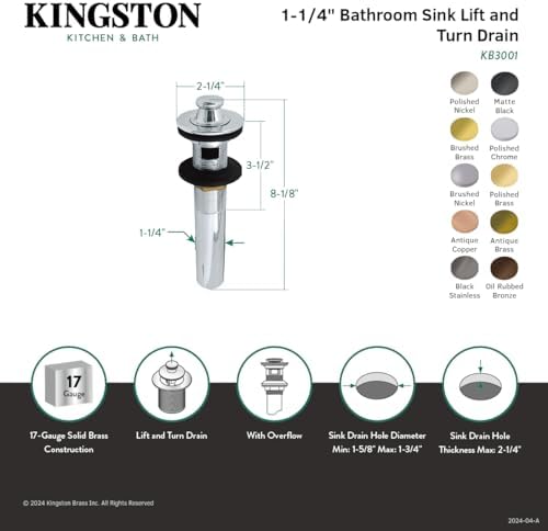 Durable Sink Drain with Chrome Finish