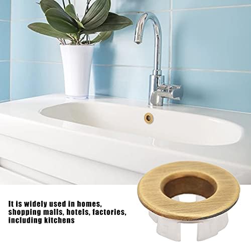 Sink Overflow Rings Matte Gold Bathroom Drain Cover