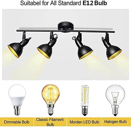 HiBay 4-Light Tracks Adjustable Adjustable Ceiling Light