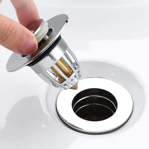 Copper Sink Drain Stopper with Hair Catcher for Bathroom Kitchen