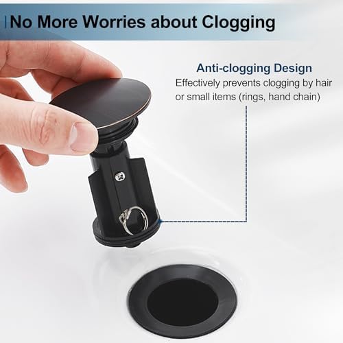 Oil Rubbed Bronze Pop Up Drain for Bathroom Sink