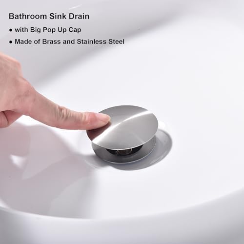 Sturdy DrainStopper in Brushed Nickel for Efficient Flow without Overflow