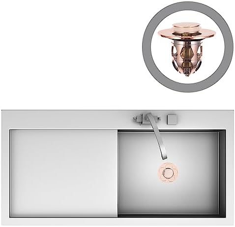 BESTonZON Universal Sink Drain Stopper Copper Material Clogs Odors Prevention