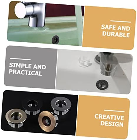 4-Piece Brass Overflow Sink Covers Premium Ceramic Finish Drains