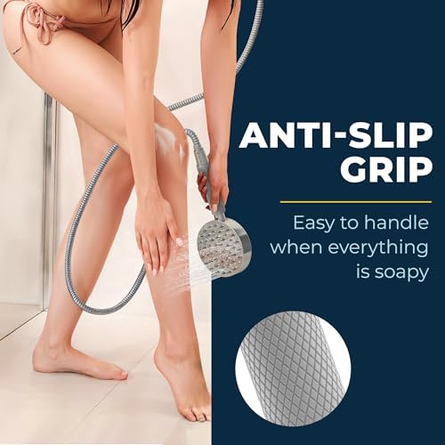 HammerHead Showers Shark Skin Grip Handheld Shower Head