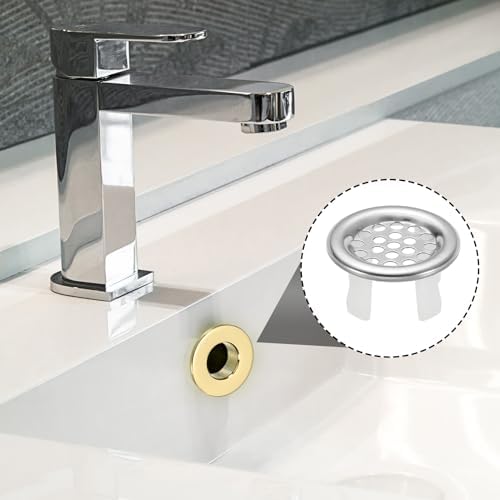 Patikil 8-Piece Sink Overflow Rings Silver 22mm-24mm