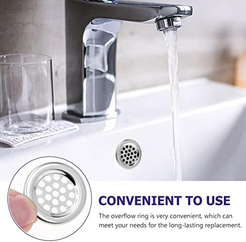 Garneck Stainless Steel Sink Overflow Covers