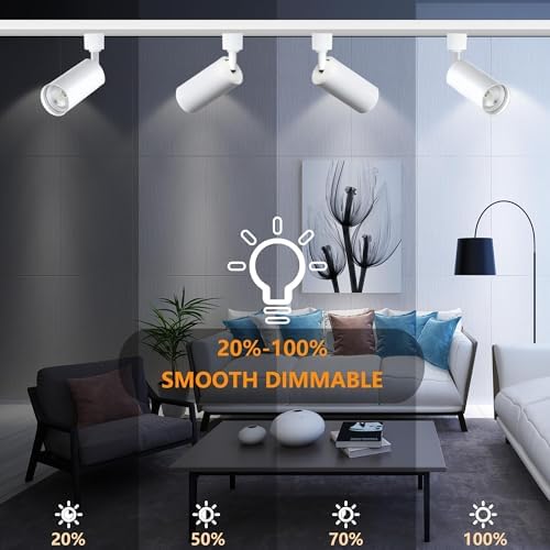 4-Piece GU10 Track Lighting Kit for No-Bulb Use