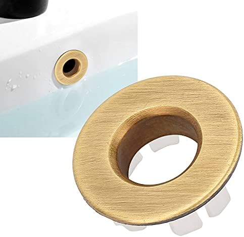 Sturdy Brass Sink Overflow Cover