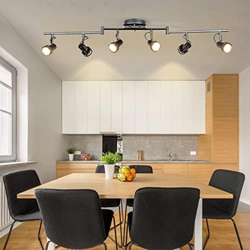 Depuley 6-Light LED Track Lighting Kit with Foldable Arms