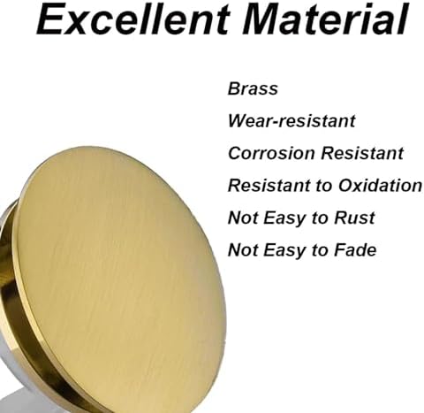 4-Piece Brass Sink Overflow Cap Frosted Gold