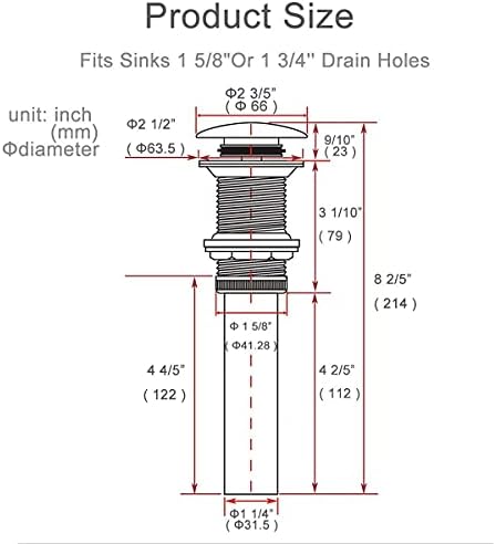 Luxury Chrome Sink Drain with Strainer Basket Durable Effortless Drainage