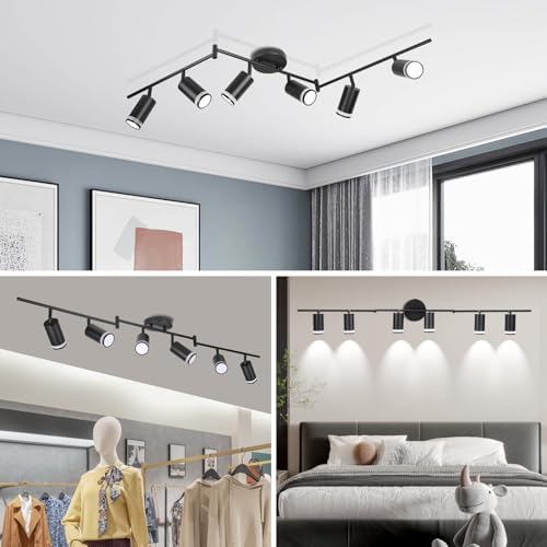 CANMEIJIA 6 Light Track Lighting Kit - LED Ceiling Light