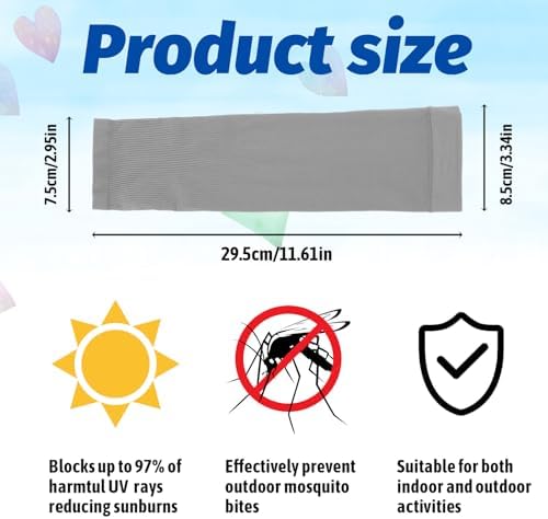 Vin Beauty 3 Pairs UV Protection Arm Sleeves for Kids