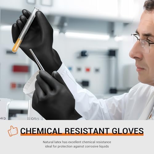 ThxToms Heavy Duty Latex Gloves Chemical Resistant 22 - 1 Pair