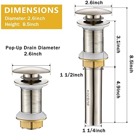 Yodel Bathroom Sink Drain with Hair Catcher
