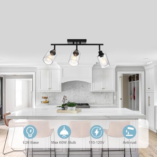 PENDRION Track Lighting Kit 3 Light Modern Industrial
