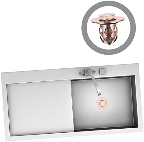 Gadpiparty Copper Sink bathtub Drain Stopper Rose Gold - Effortless Bath Solutions