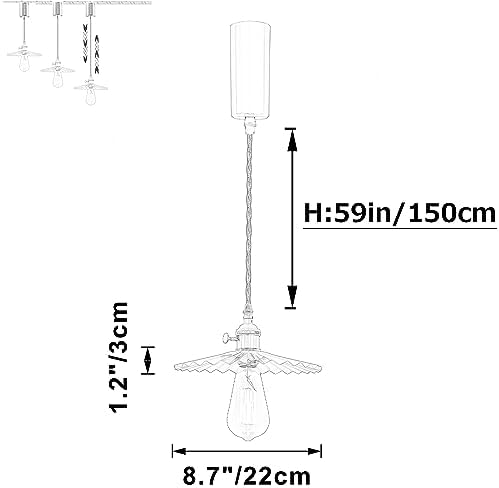SKIVTGLAMP H-Type Track Pendant
