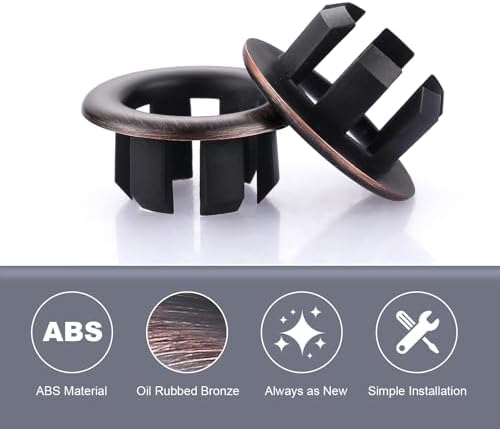 ARCORA Sink Overflow Ring Oil Rubbed Bronze 2 Pack