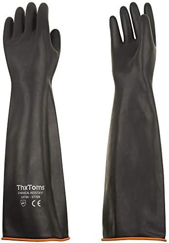 ThxToms Heavy Duty Latex Gloves Chemical Resistant 22 - 1 Pair