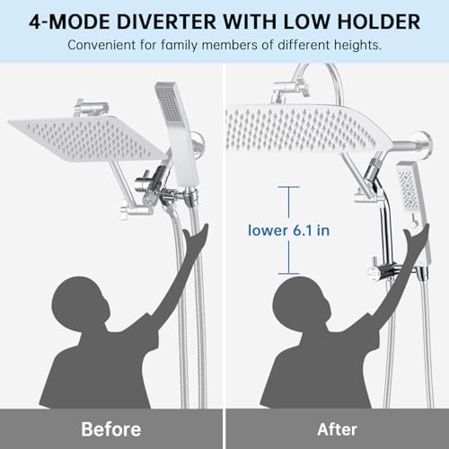 G-Promise All Metal 14-Inch Rainfall Shower Head