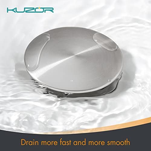 2PCS Stainless Steel Bathroom Sink Drain with Overflow - Brushed Nickel