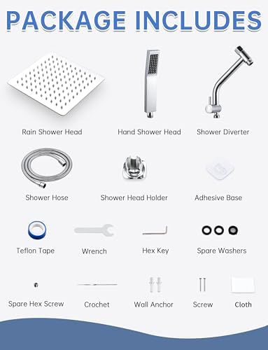 Durable Dual Shower Head Set for Home Use