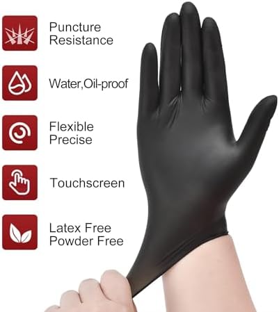 Durable Nitrile Gloves Latex-Free Puncture-Resistant