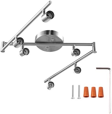 AIBOO 6-Light Adjustable Track Lighting Kit