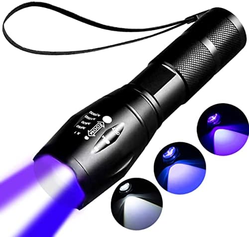 YZYOE 3 in 1 UV Blue Light Flashlight with 3 Modes