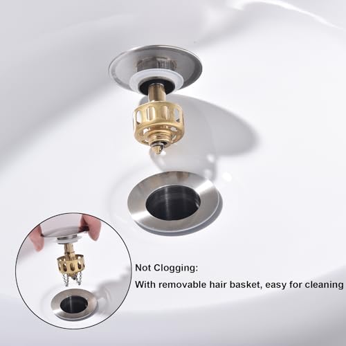Sturdy DrainStopper in Brushed Nickel for Efficient Flow without Overflow